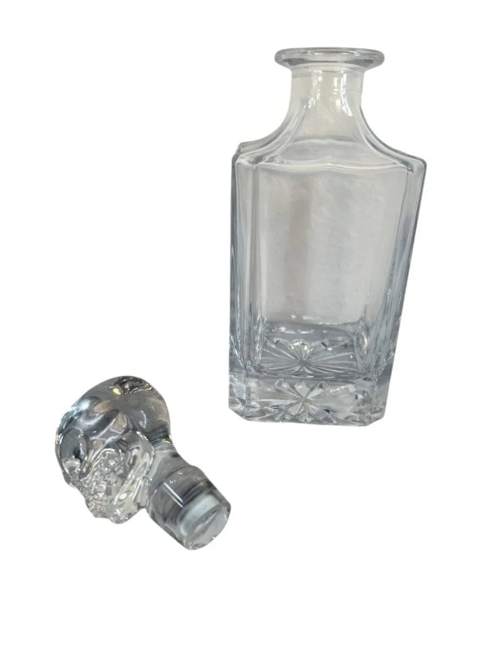Godinger Phantom Skulll Crystal Whiskey Decanter new